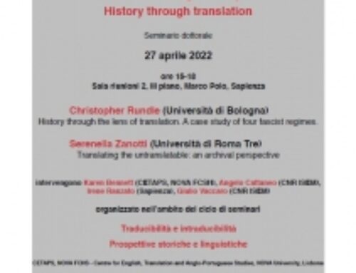 ISEMinari – Translation through history and History through translation  Eventi del CNR