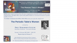 IUPAC Global Women Breakfast “Le donne della Tavola Periodica”