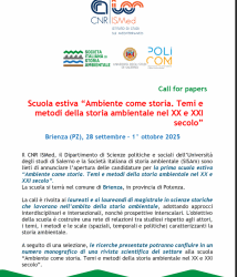 Call per candidature alla Scuola estiva “Ambiente come storia. Temi e metodi della storia ambientale nel XX e XXI secolo”