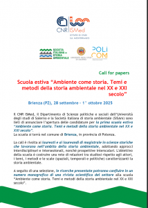 Call per candidature alla Scuola estiva “Ambiente come storia. Temi e metodi della storia ambientale nel XX e XXI secolo”