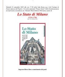 Presentazione del volume di Michele Maria Rabà “Lo Stato di Milano 1535-1796”