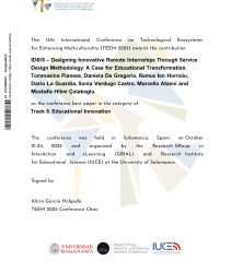 Premio “Best Paper” alla conferenza TEEM 2025 a Daniela De Gregorio e Tommasina Pianese e (Cnr-ISMed)