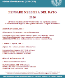 III Ciclo di seminari “Pensare nell’era del dato”