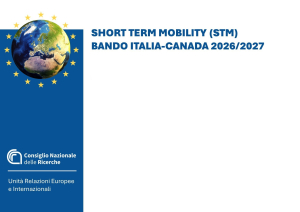 Short term mobility – Bando Italia / Canada 2026-2027