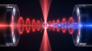 Dalla polvere di vetro al computer quantistico: una nanosfera sospesa nella luce si “intreccia” con un campo ottico