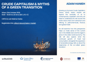 Beyond Green Capitalism. Critical perspectives on energy, ecology and green transition