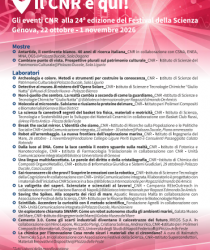 Il Cnr al Festival della Scienza 2026